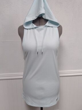 Under Armour Light Blue Sleeveless Hoodie Tank